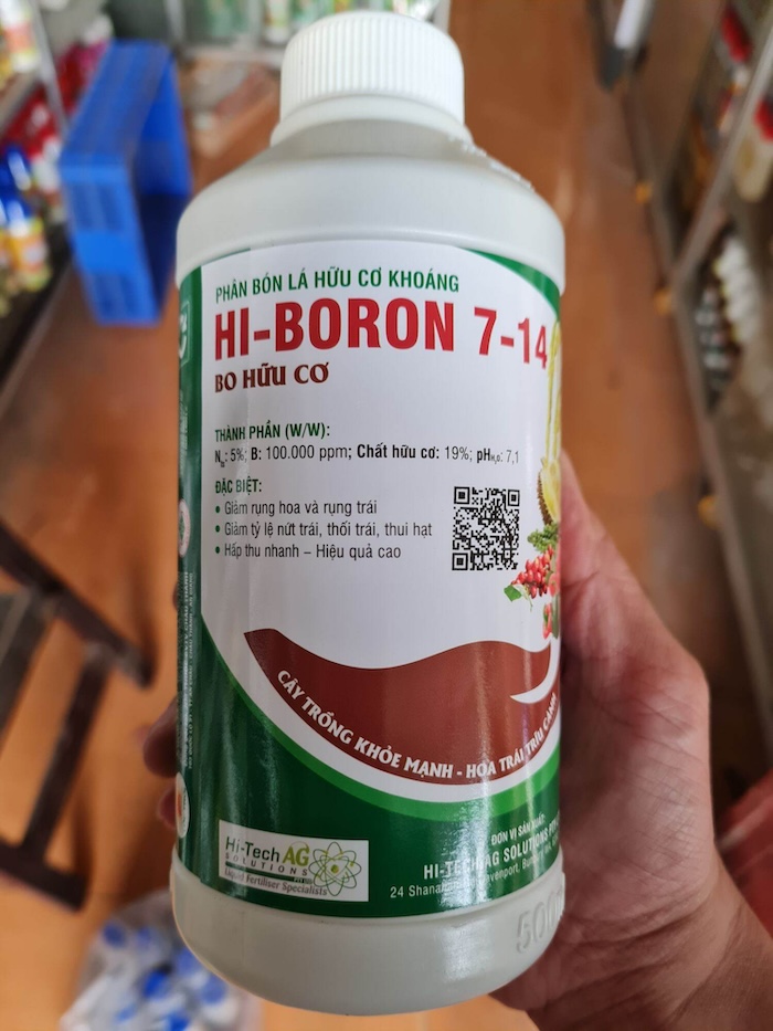 Phân bón lá hữu cơ khoáng hi boron 7 14 Phân bón lá hữu cơ khoáng hi boron 7 14