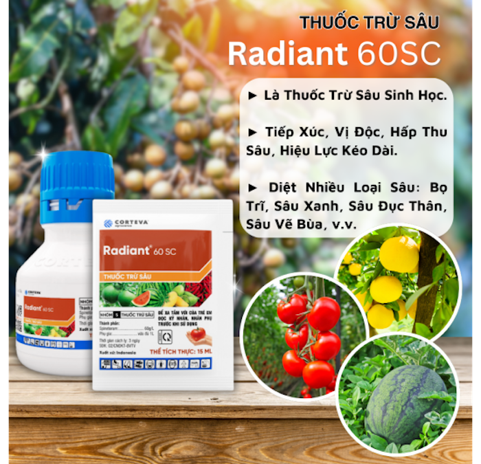 Thuốc trừ sâu sinh học radiant 60sc Thuốc trừ sâu sinh học radiant 60sc