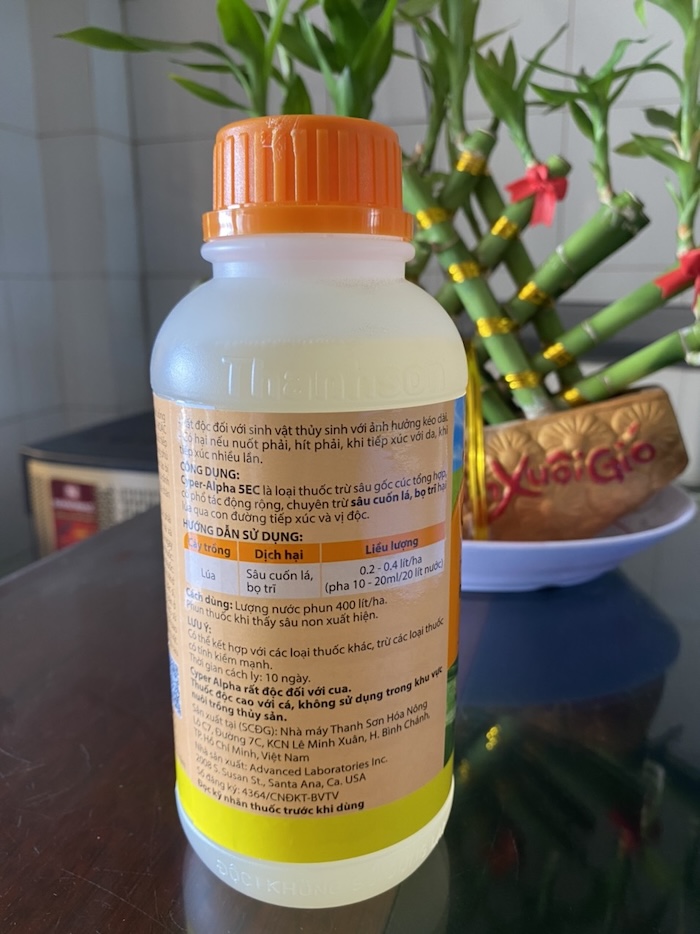 Thuốc trừ sâu Cyper Alpha Thuốc trừ sâu Cyper Alpha