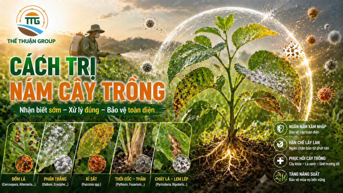 Cách trị nấm cây trồng