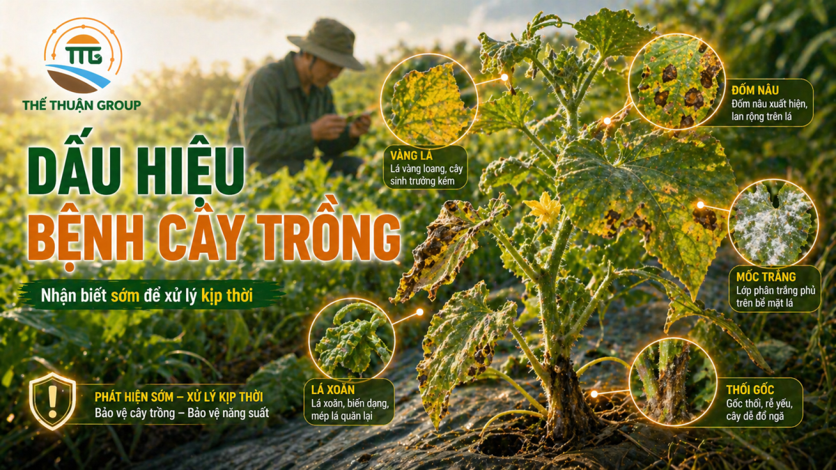 Dấu hiệu bệnh cây trồng
