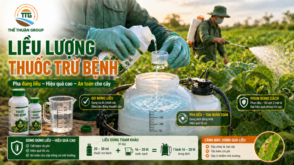 Liều lượng thuốc trừ bệnh