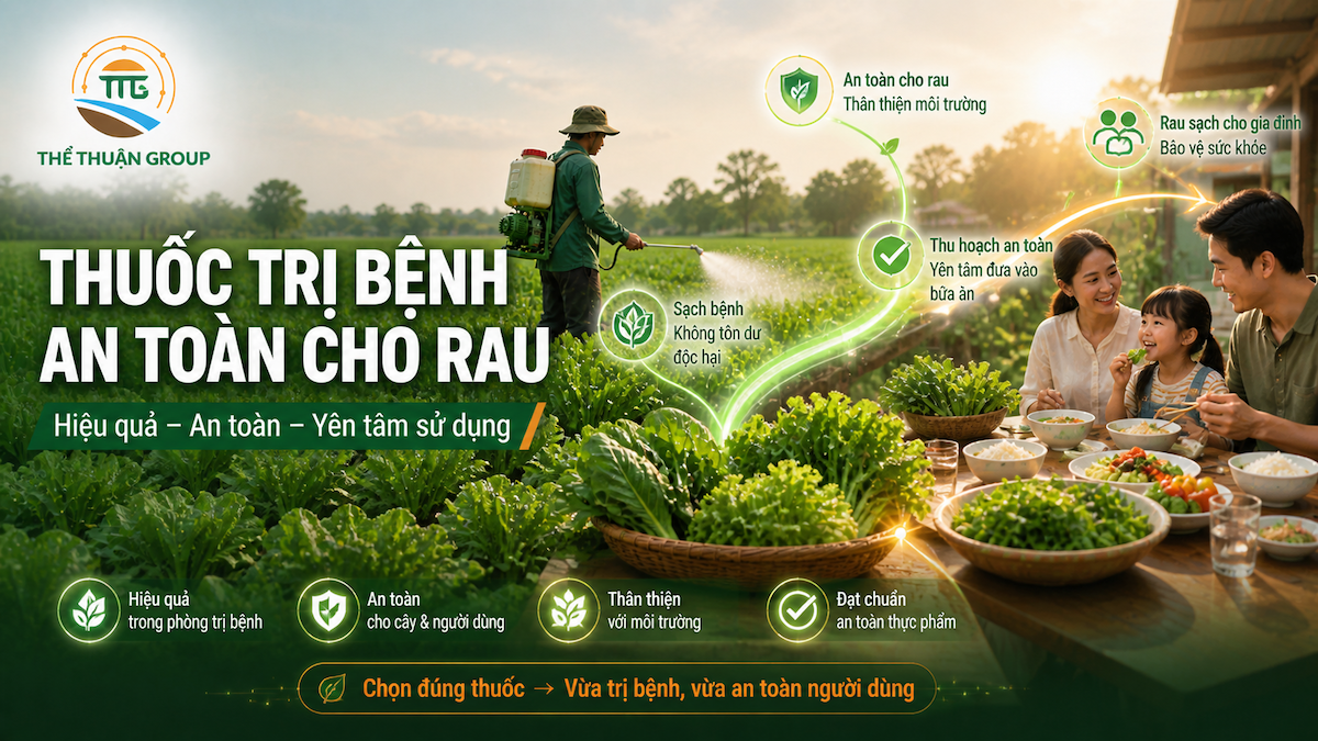 Thuốc trị bệnh an toàn cho rau