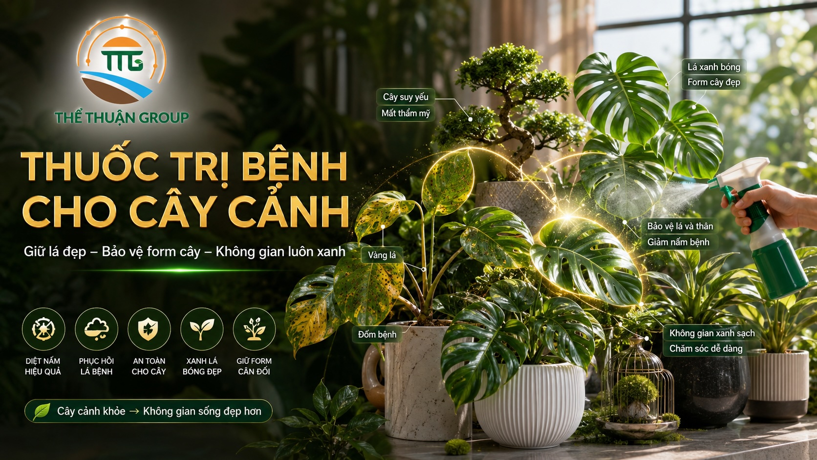 Thuốc trị bệnh cho cây cảnh