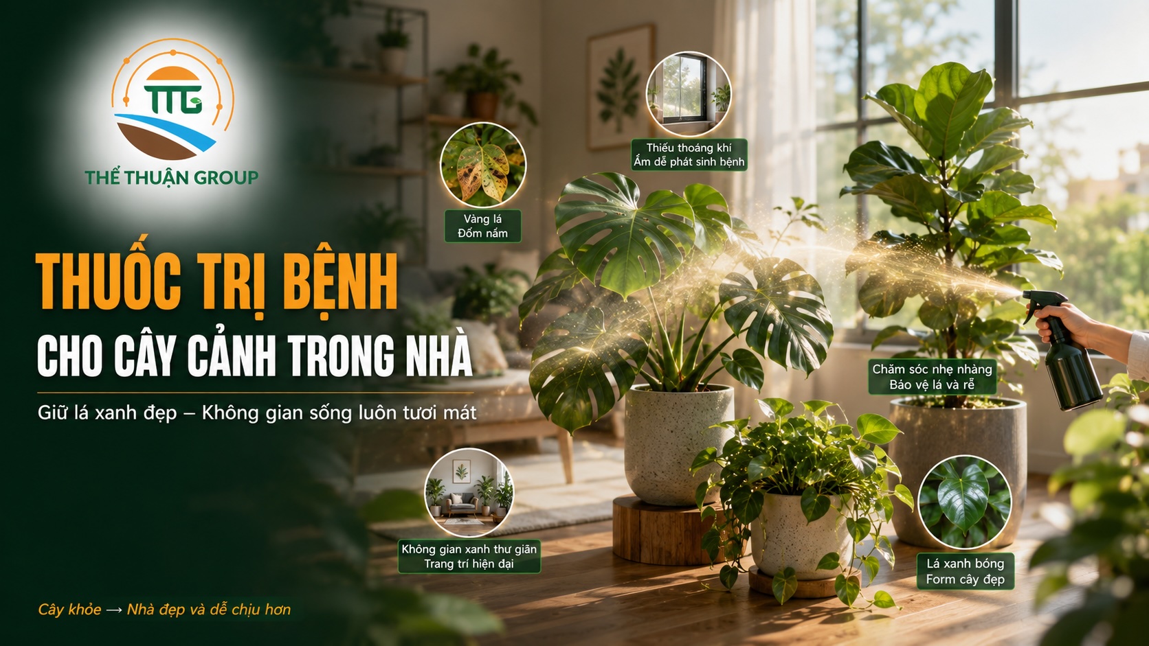 Thuốc trị bệnh cho cây cảnh trong nhà