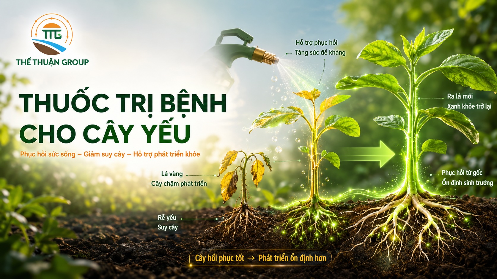 Thuốc trị bệnh cho cây yếu
