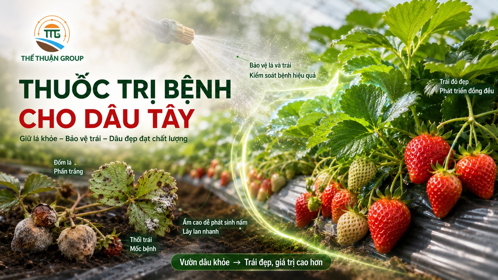 Thuốc trị bệnh cho dâu tây