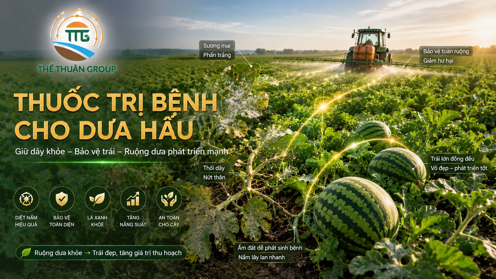 Thuốc trị bệnh cho dưa hấu
