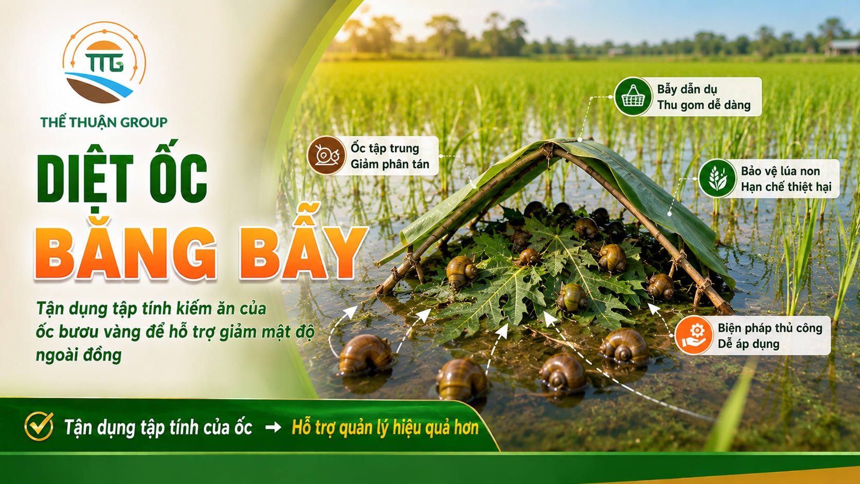 Diệt ốc bằng bẫy