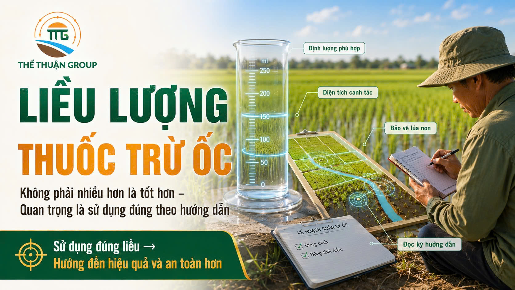 Liều lượng thuốc trừ ốc