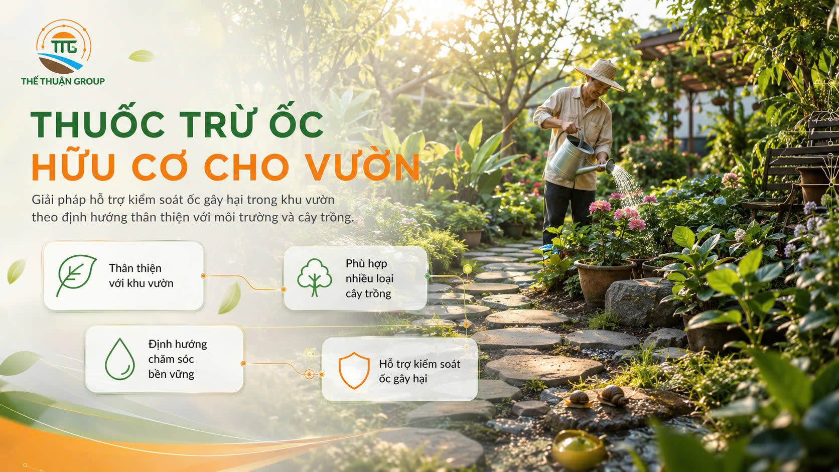 Thuốc trừ ốc hữu cơ cho vườn
