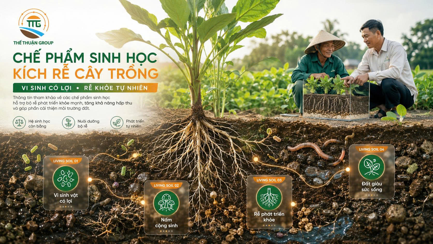 Chế phẩm sinh học kích rễ cây trồng