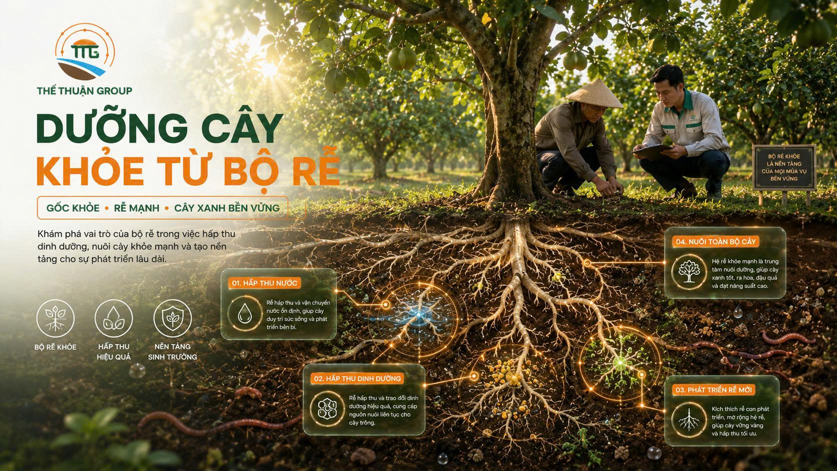 Dưỡng cây khỏe từ bộ rễ Dưỡng cây khỏe từ bộ rễ