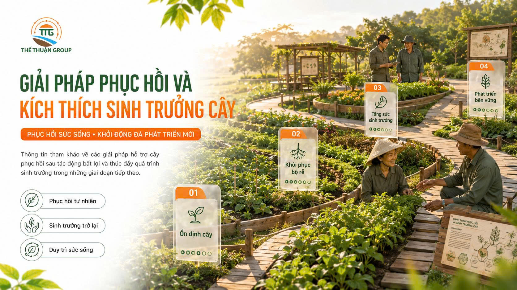 Giải pháp phục hồi và kích thích sinh trưởng cây