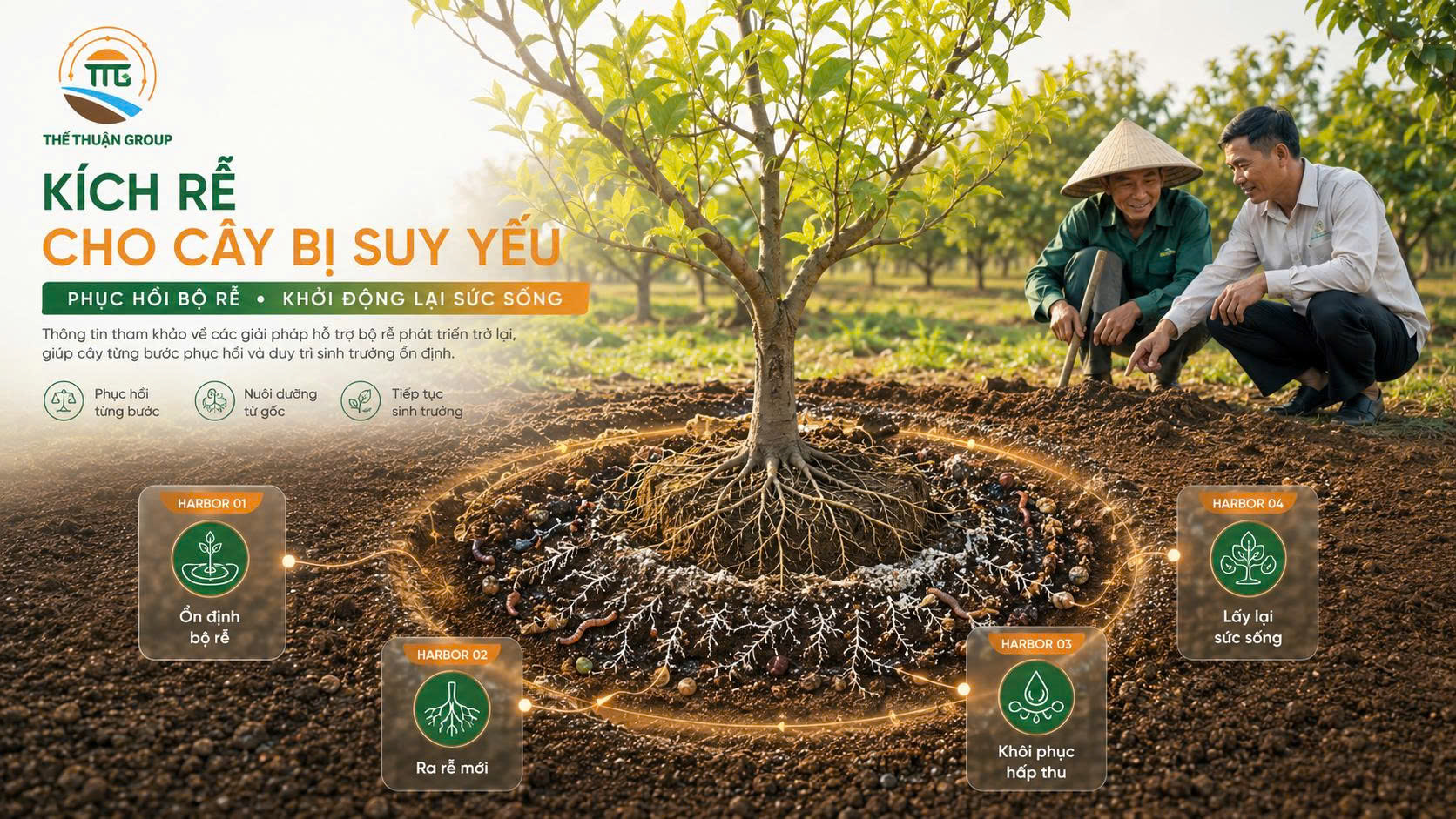Kích rễ cho cây bị suy yếu