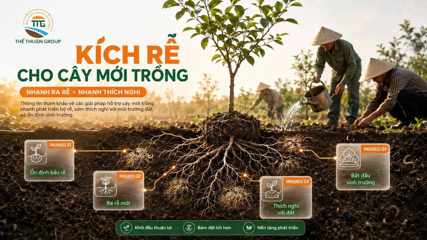 Kích rễ cho cây mới trồng Kích rễ cho cây mới trồng