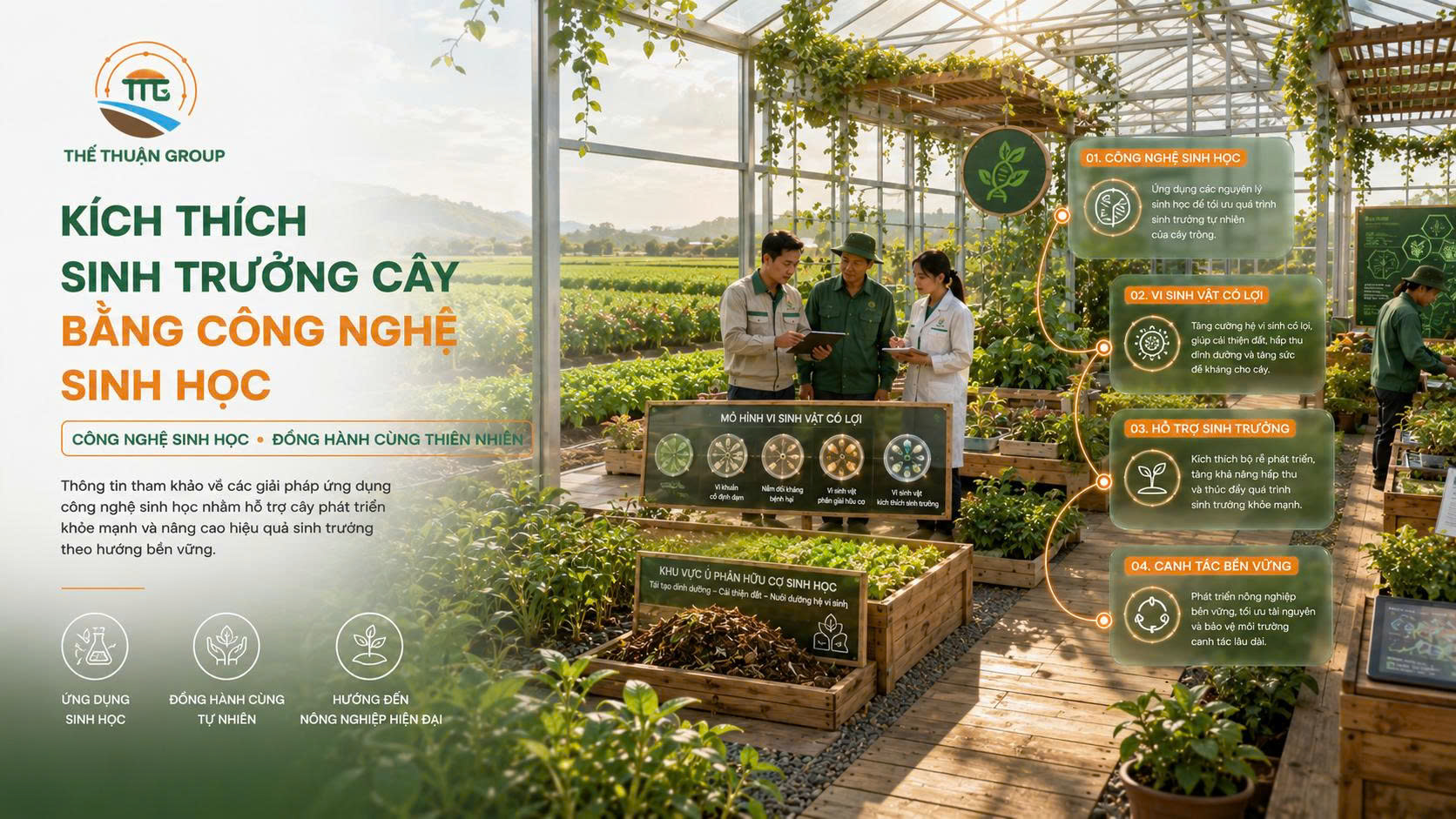 Kích thích sinh trưởng cây bằng công nghệ sinh học