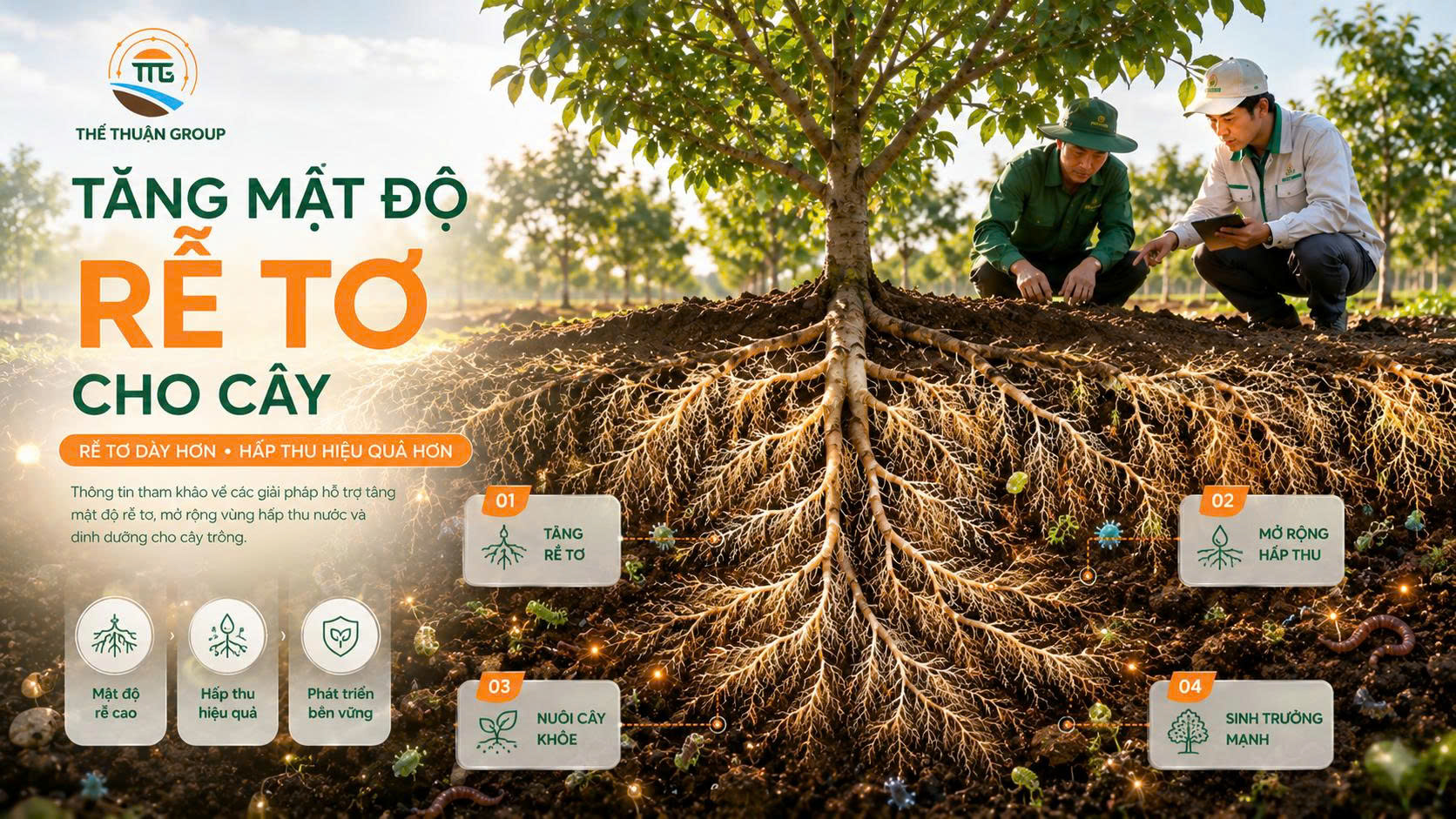 Tăng mật độ rễ tơ cho cây