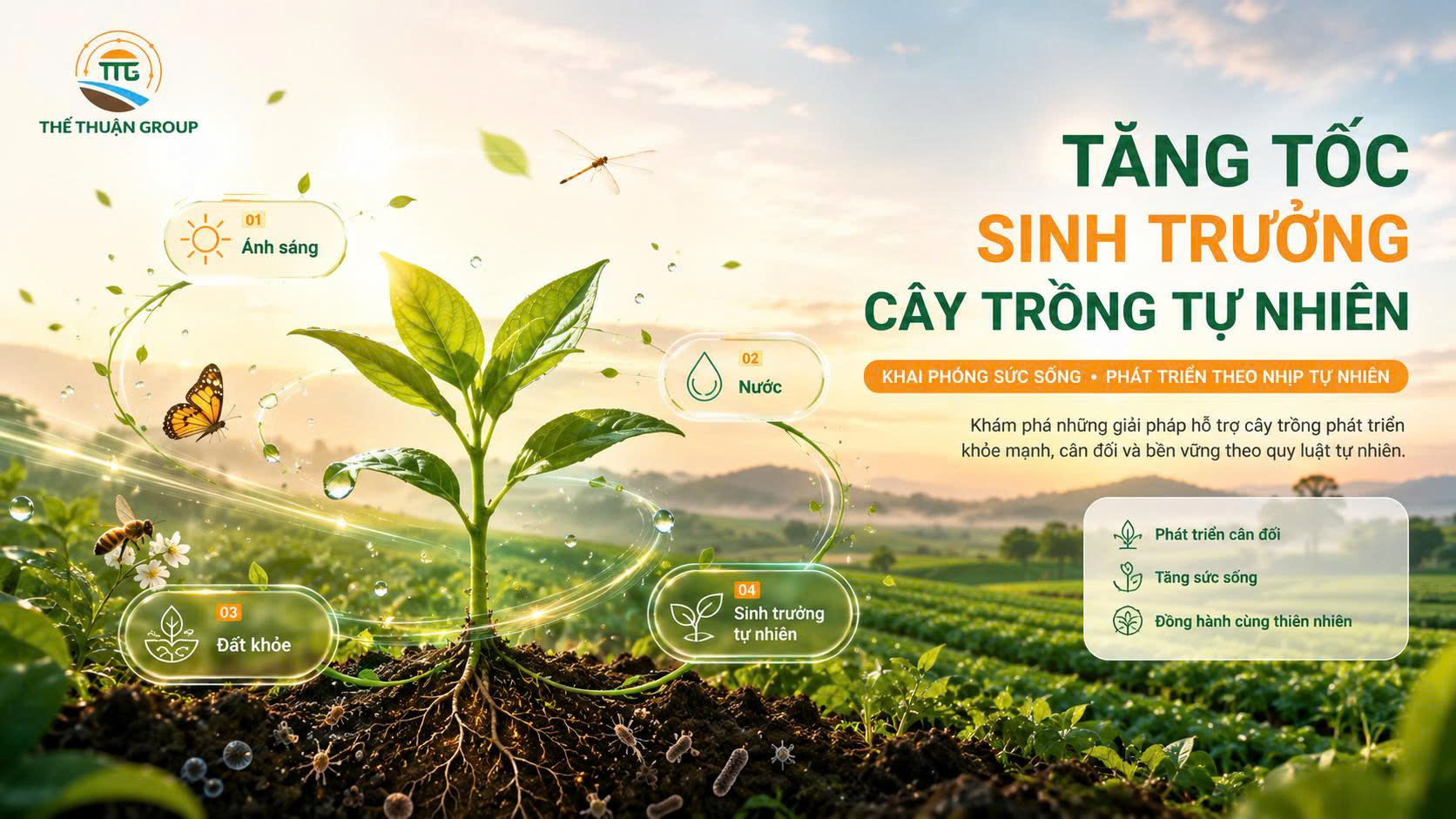 Tăng tốc sinh trưởng cây trồng tự nhiên Tăng tốc sinh trưởng cây trồng tự nhiên