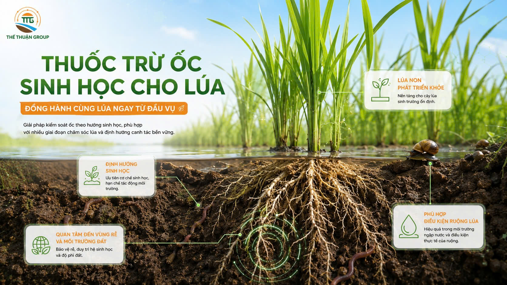 Thuốc trừ ốc sinh học cho lúa