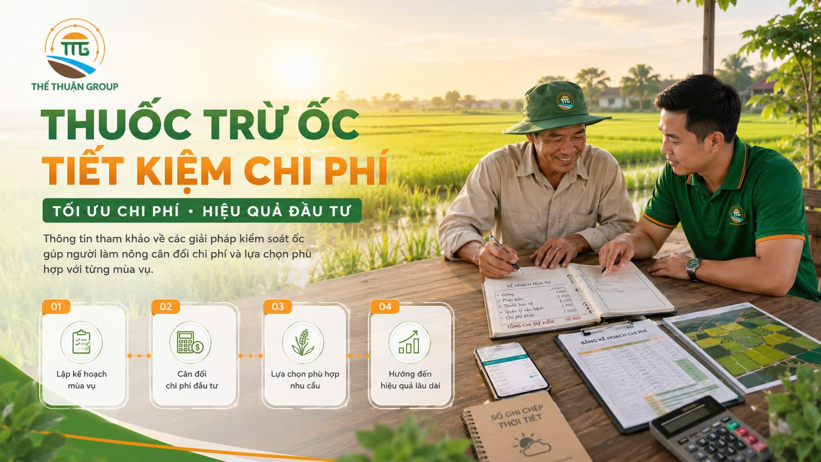 Thuốc trừ ốc tiết kiệm chi phí