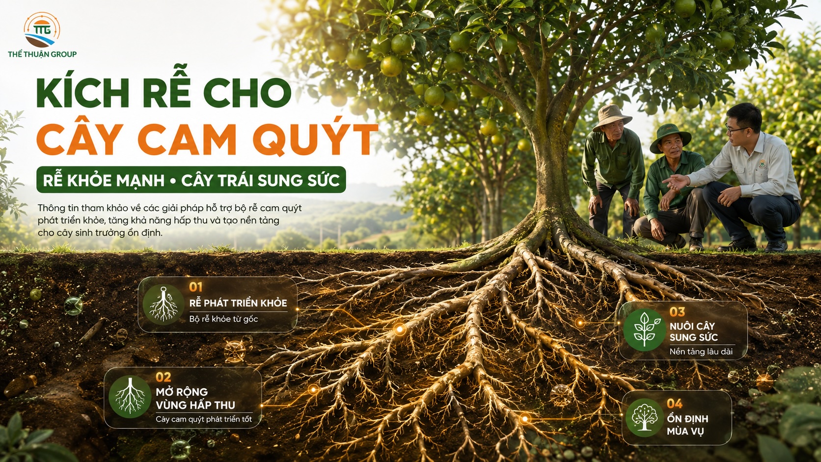 Kích rễ cho cây cam quýt