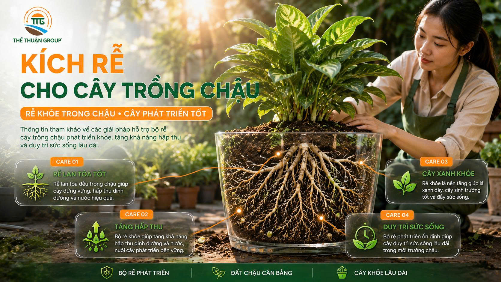 Kích rễ cho cây trồng chậu Kích rễ cho cây trồng chậu